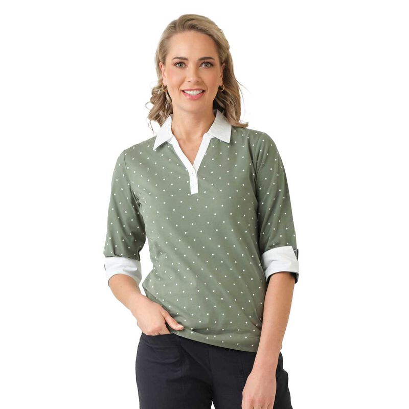 B Essentials Woven Collar Polo image number 20